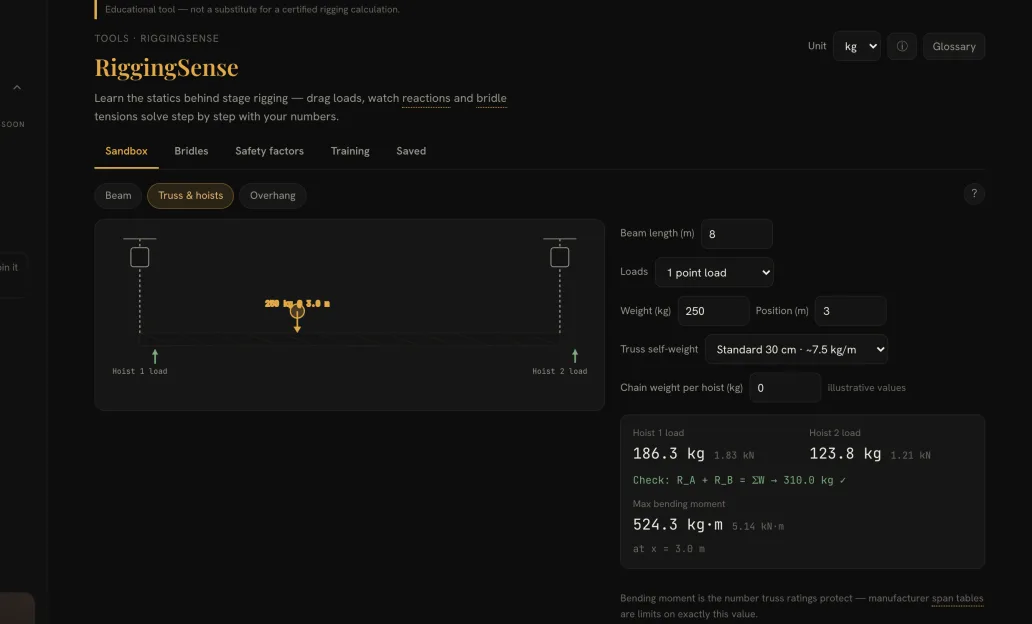 RiggingSense screenshot